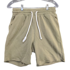 H&M Women's Regular Fit Cut Off Sweat Shorts Green Size Small Cotton Blend